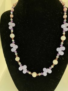 Violet Chalcedony, Rose Quartz, Amethyst, and Garnet Necklace

This necklace promotes emotional stability, prosperity, and divine connection. 