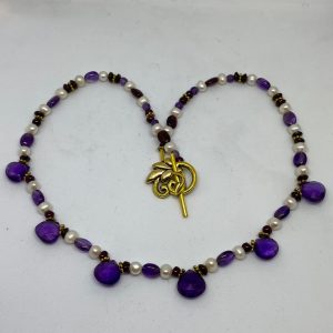 #45 Amethyst and Pearl Necklace