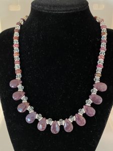 Lepidolite, Swarovski Crystal, and Pink Tourmaline Necklace

This necklace supports Serenity, Prosperity, and Heart-Opening.