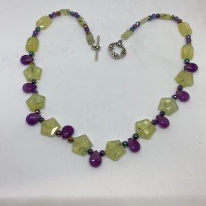 #4 Prehnite and Lavender Jade Necklace